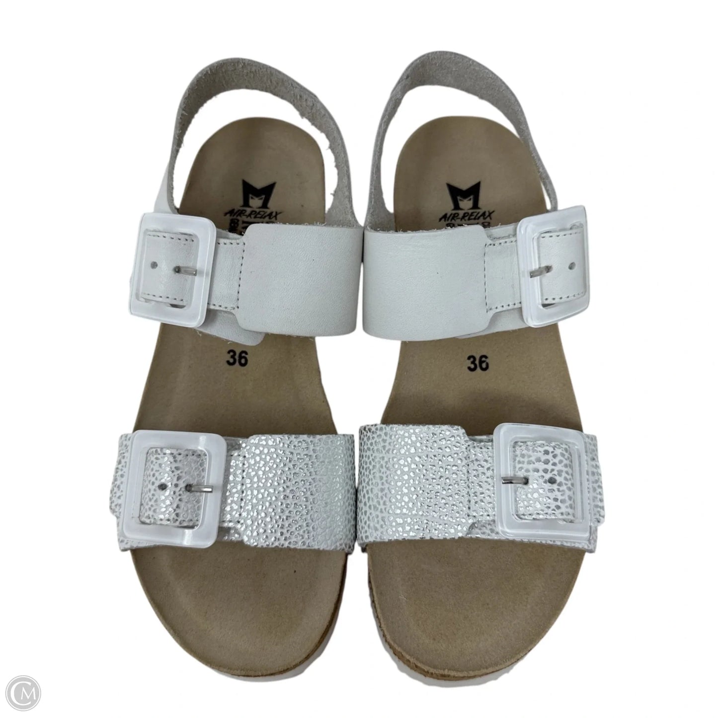 Lissandra Wedge Sandals By Mephisto In Silver, Size: 5.5