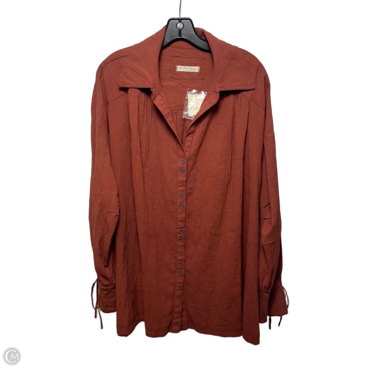 Top Long Sleeve By Free People In Copper, Size: L