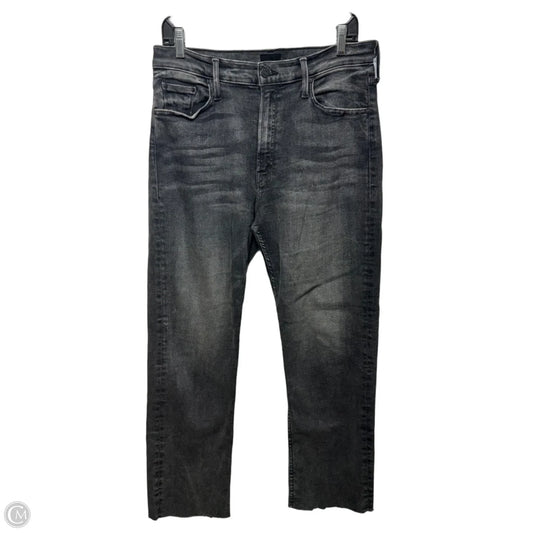 Mid Rise Rider Skimp Jeans By Mother In Grey Denim, Size: 14/32