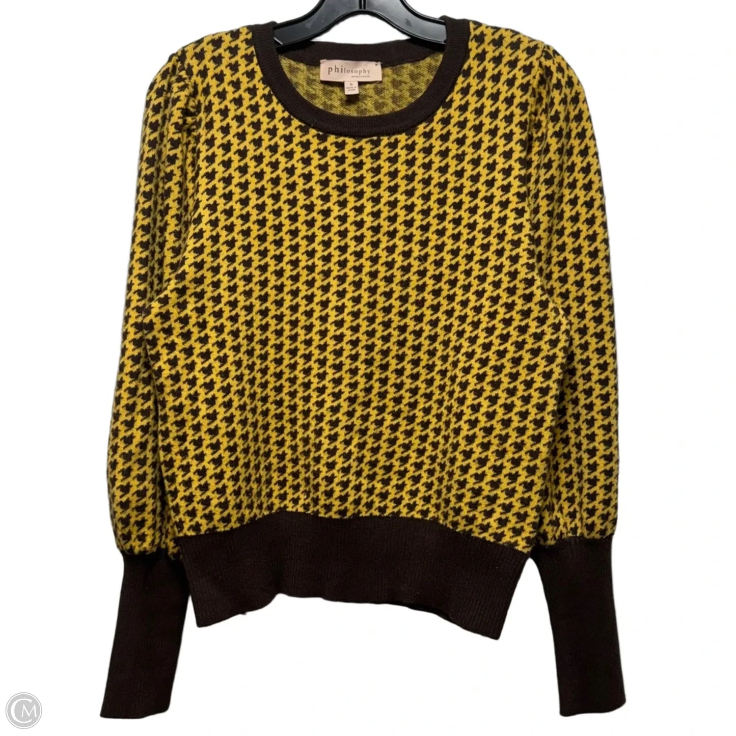 Sweater By Philosophy In Checkered Pattern, Size: S