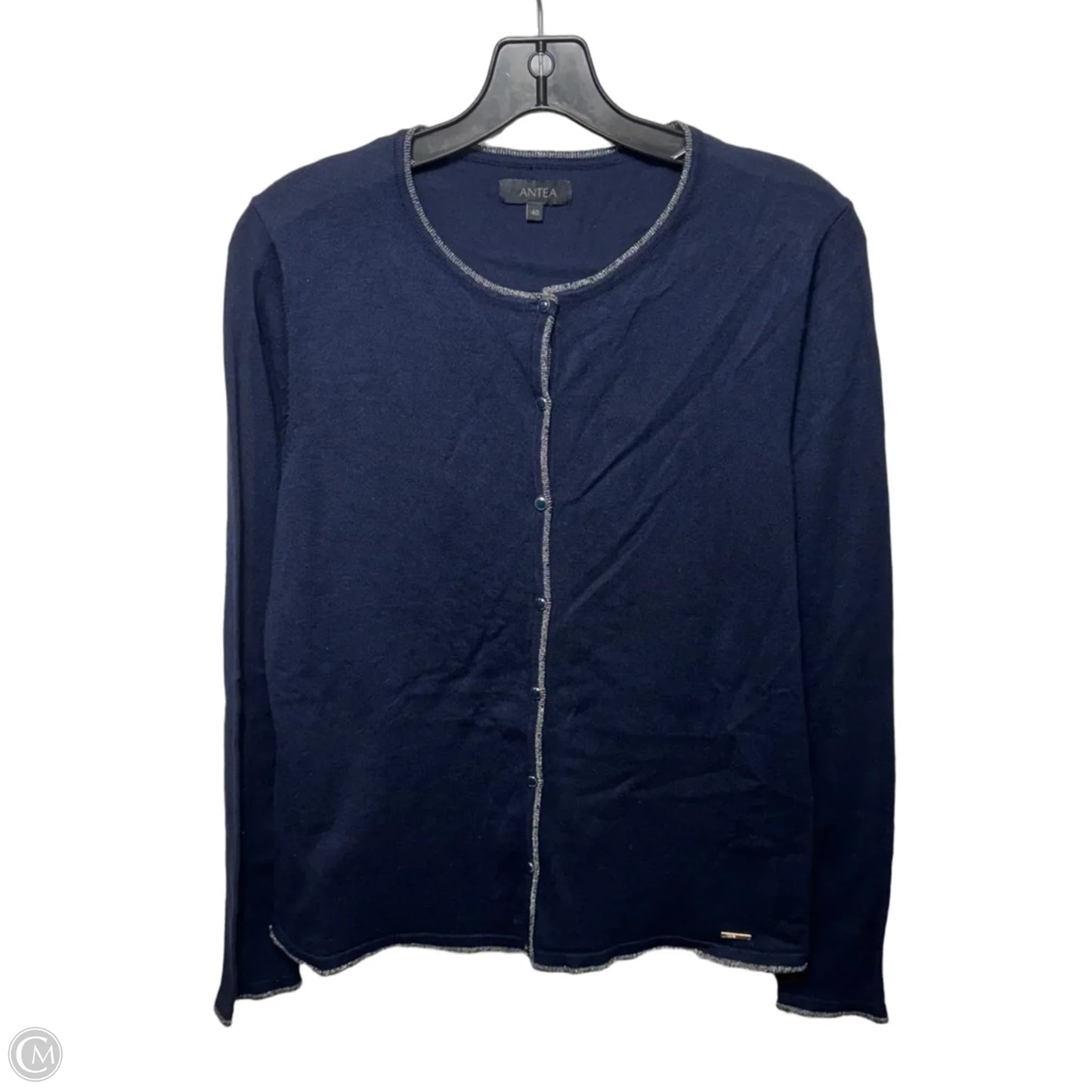 Sweater Cardigan By Antea In Blue, Size: M (Eu 40)