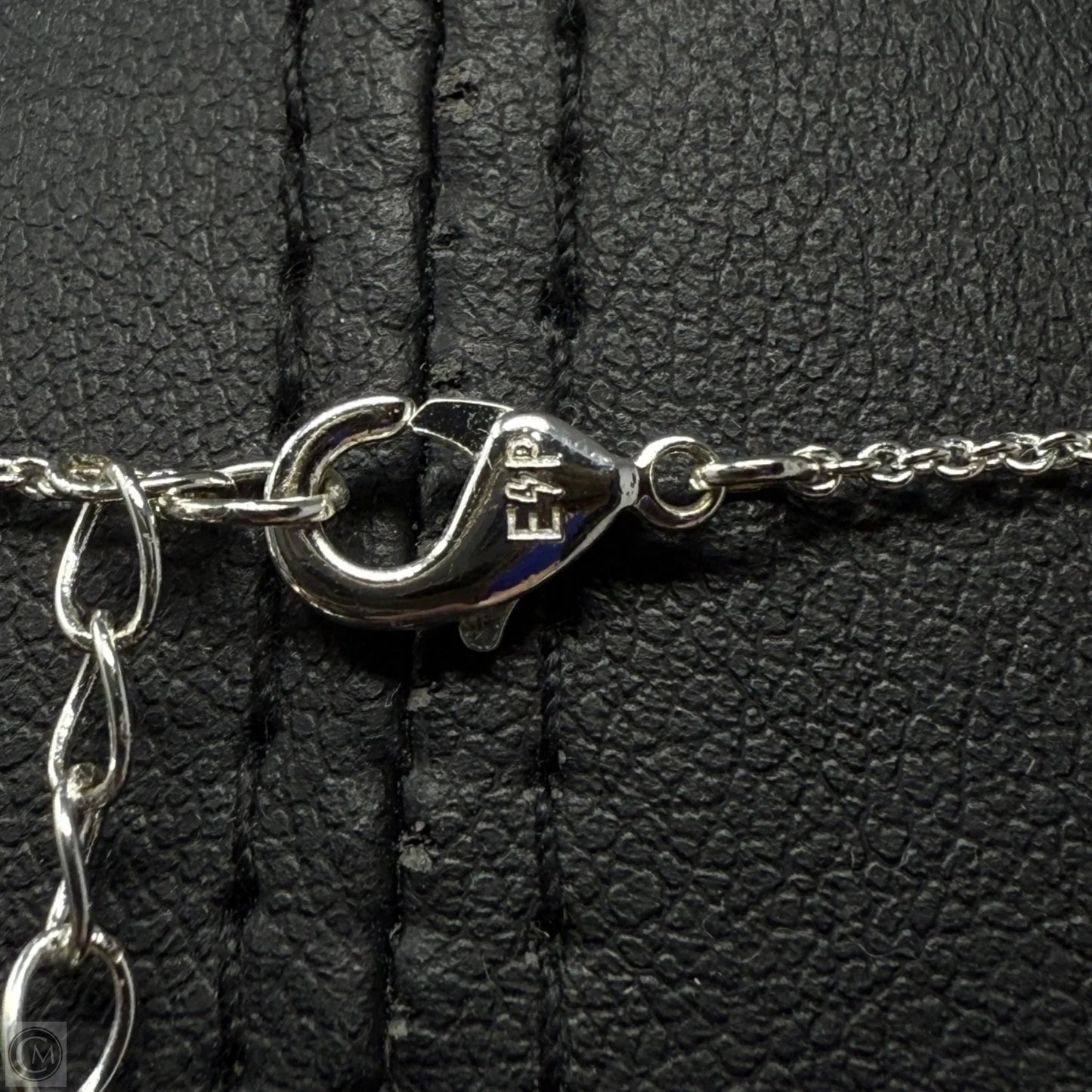 CZ & Electroplated Silver Clover Pendant Necklace