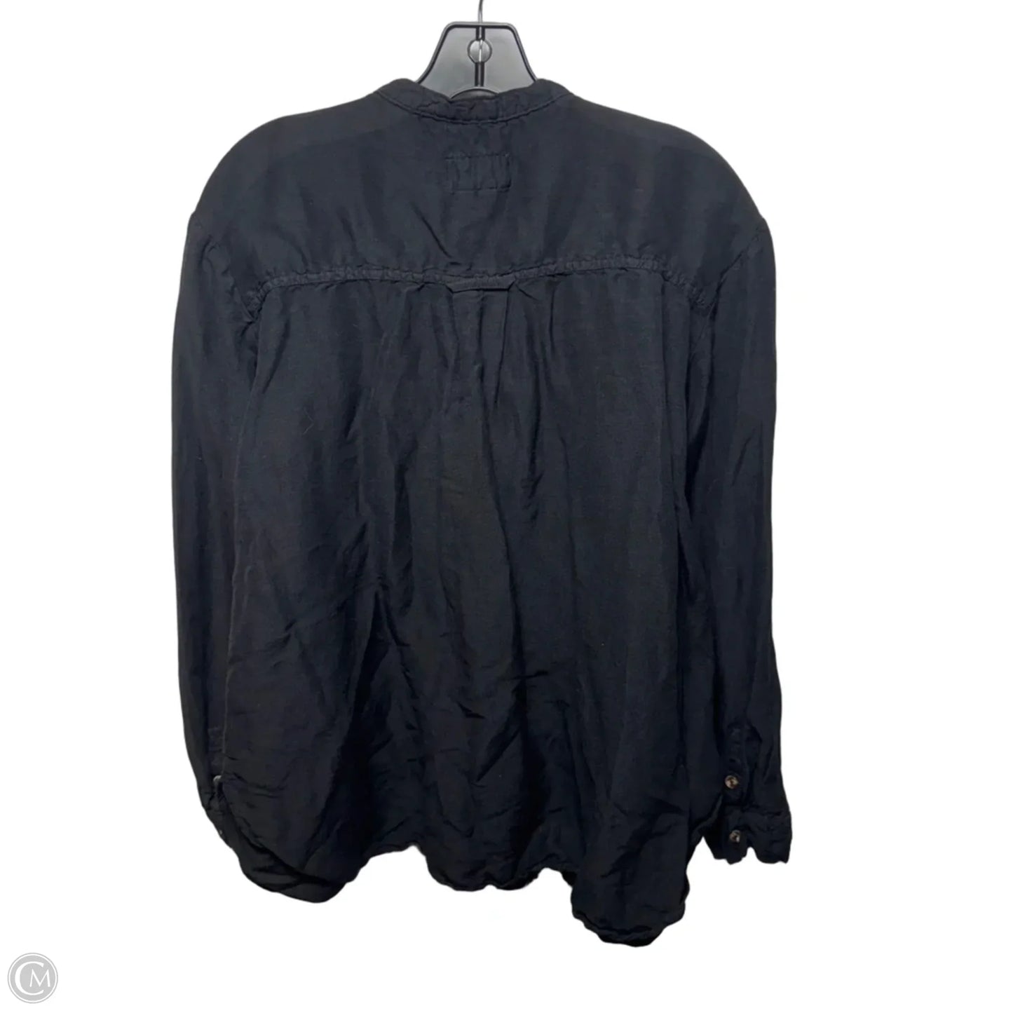 Linen Blend Top Long Sleeve By Pilcro In Black, Size: Xl