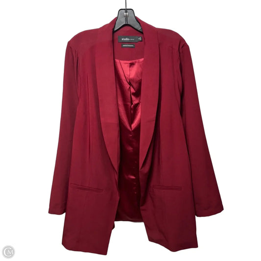 Blazer By Studio In Maroon, Size: 3x