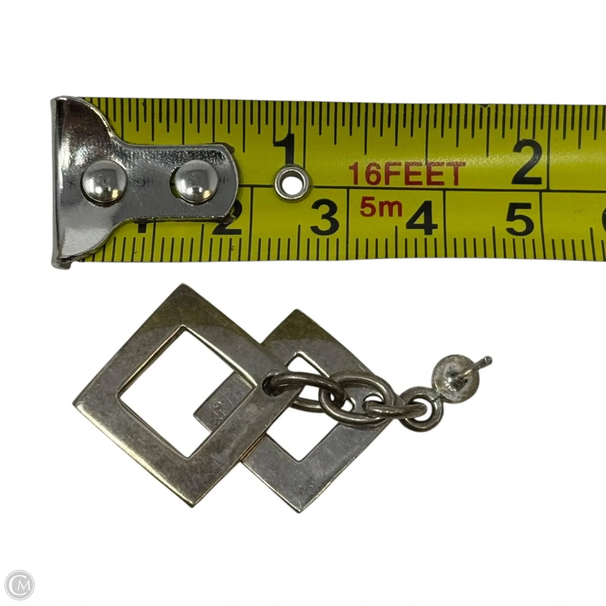 Geometric Dangle Earrings Sterling Silver