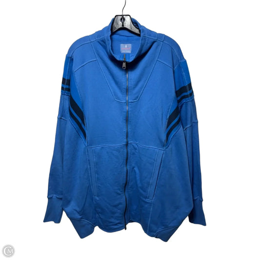 Athletic Sweatshirt Crewneck By Free People In Blue, Size: L