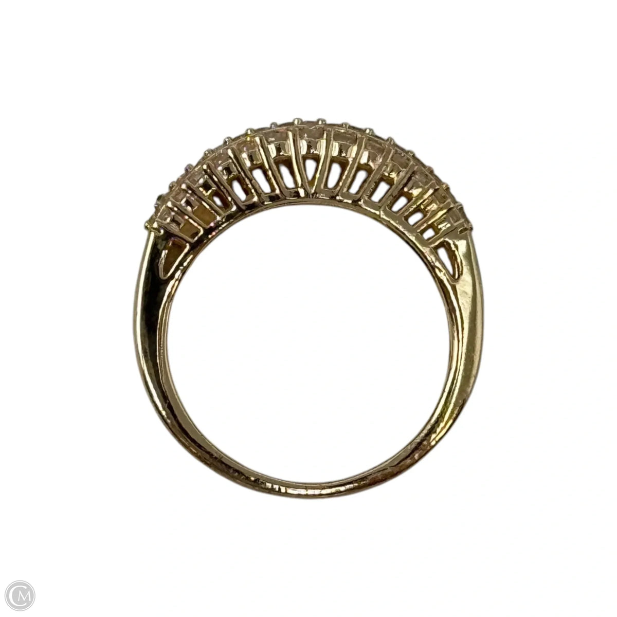 Three Row Pave Ring Band, Size: 6