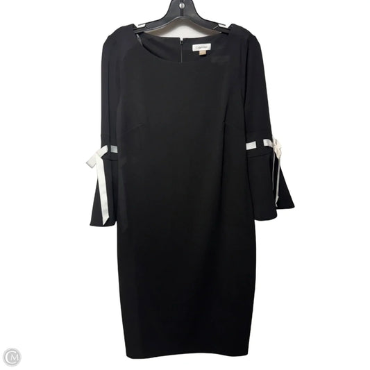 Dress Casual Midi By Calvin Klein In Black, Size: 12