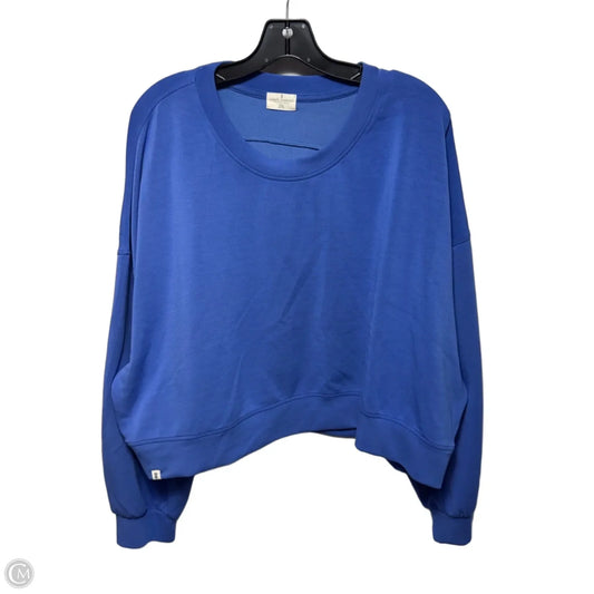 Top Long Sleeve By Simply Southern In Blue, Size: Xxl