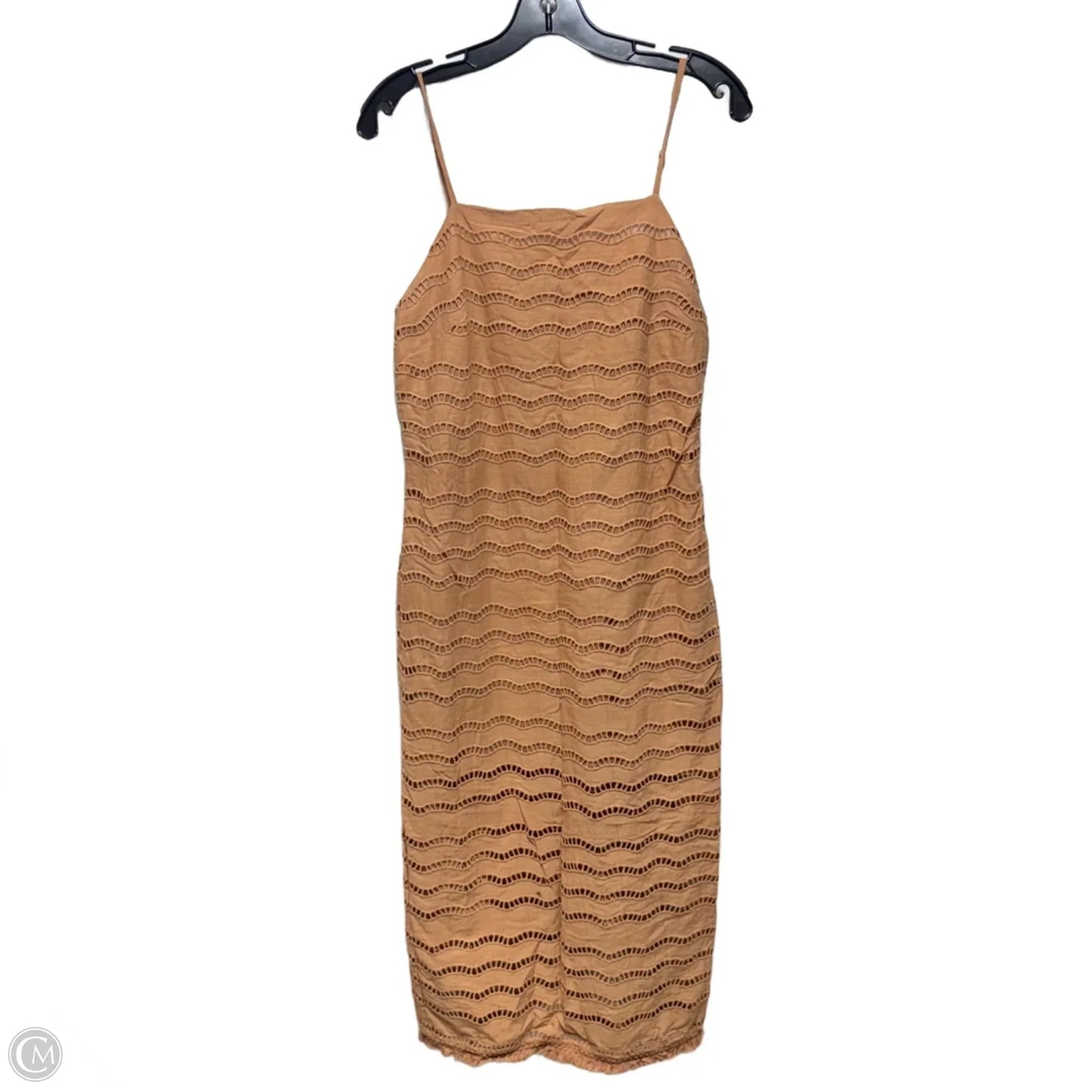 Square Neck Eyelet Midi Dress By Walter Baker In Tan, Size: 8