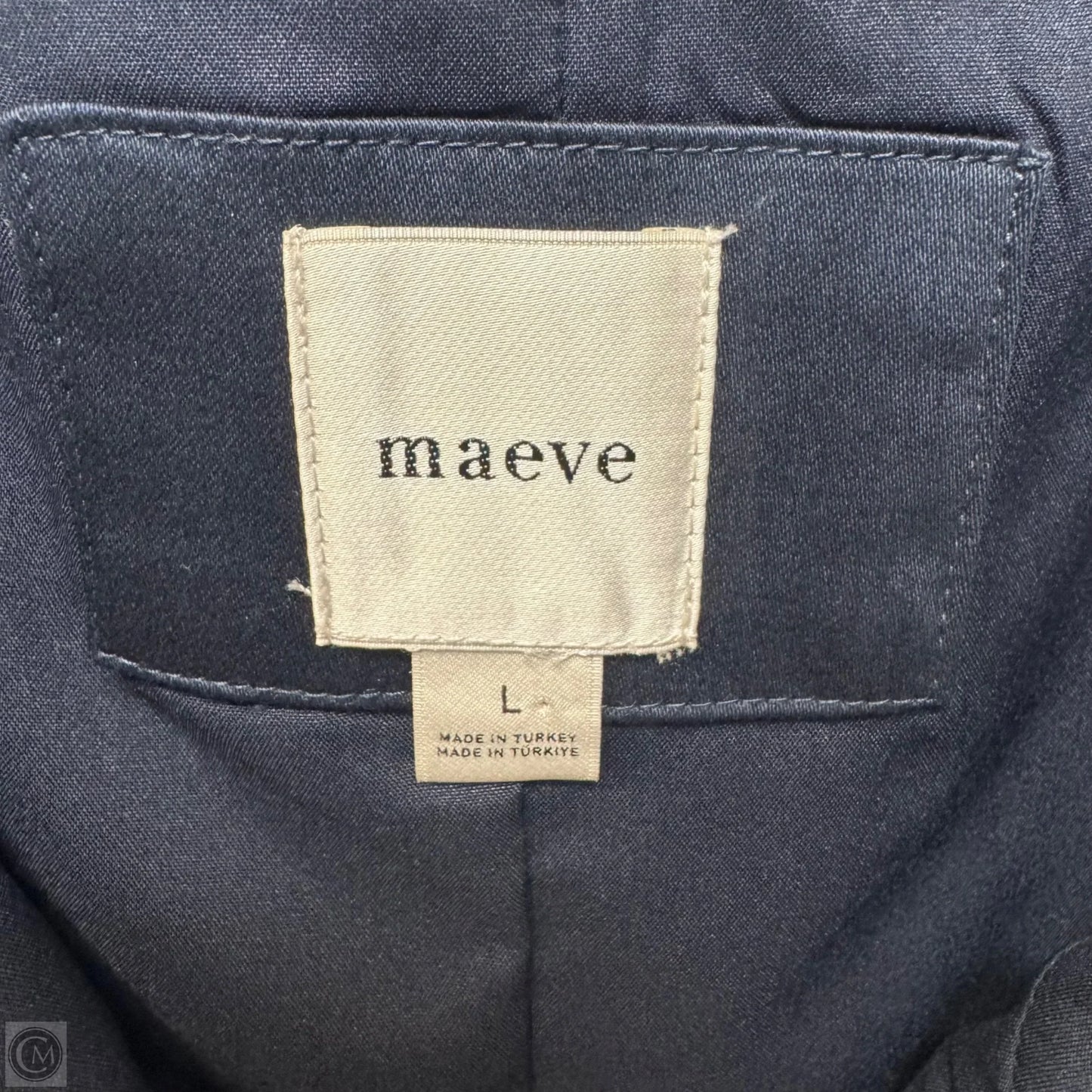 Belted Shoulder Strap Mini Dress By Maeve In Navy, Size: L