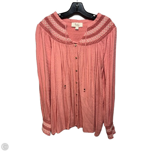 Top Long Sleeve By Nurture In Primrose, Size: 3x