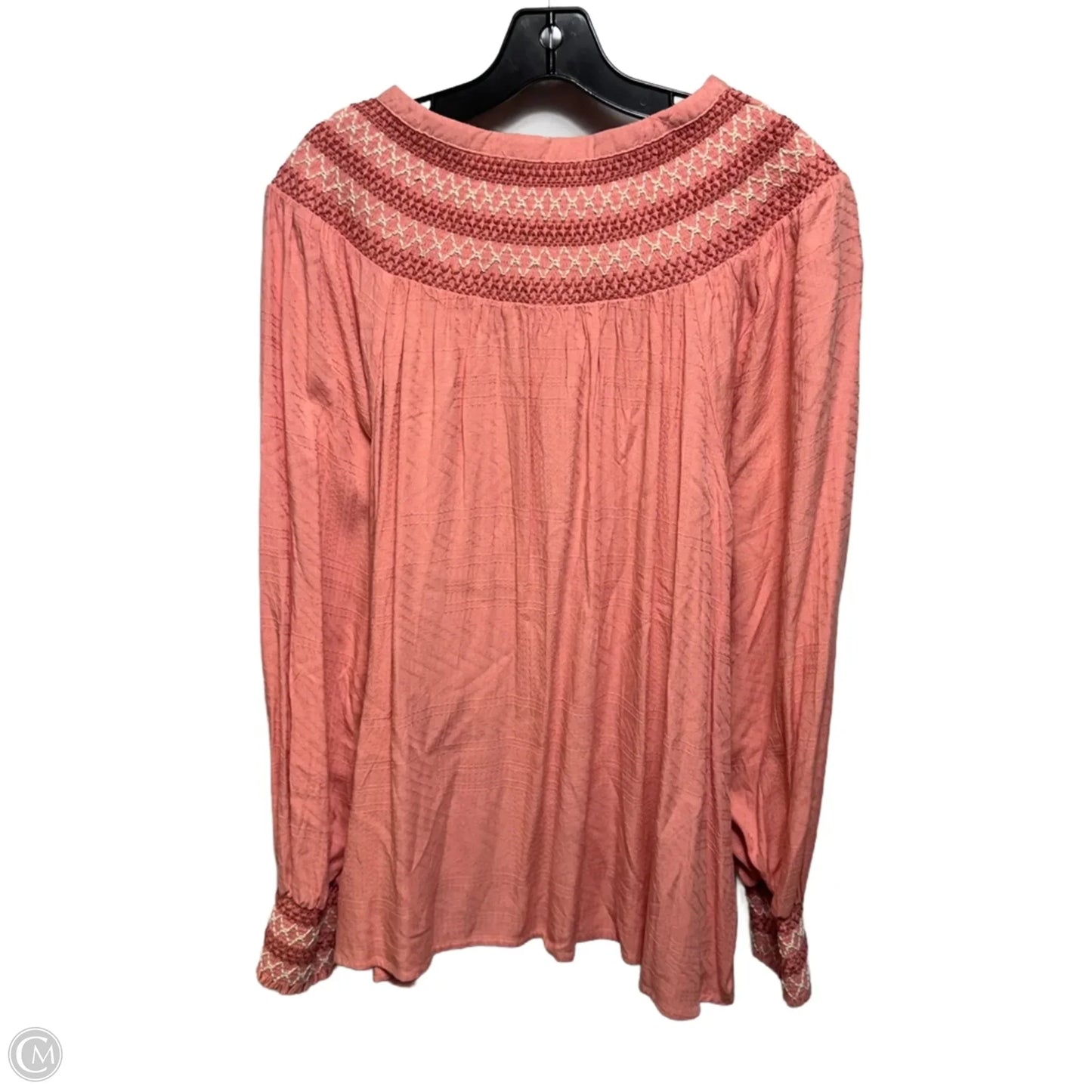 Top Long Sleeve By Nurture In Primrose, Size: 3x