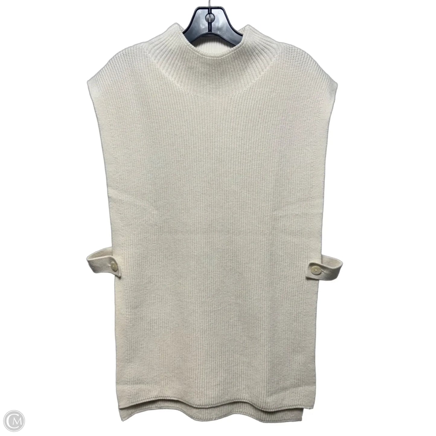 Vest Sweater By Banana Republic In Cream, Size: M/L