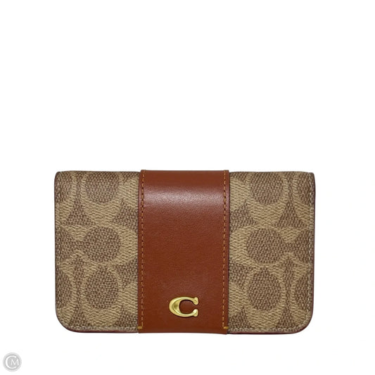 Essential Slim Card Case in Signature Canvas Designer By Coach, Size: Medium