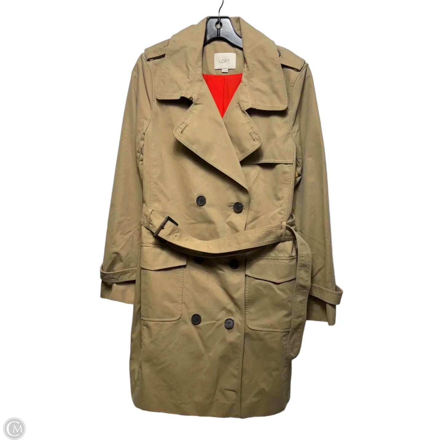 Coat Raincoat By Loft In Tan, Size: 8p