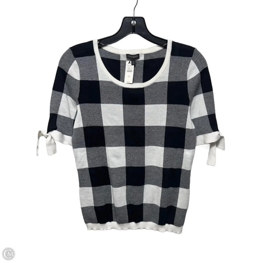 Top Short Sleeve By Talbots In Checkered Pattern, Size: Xs