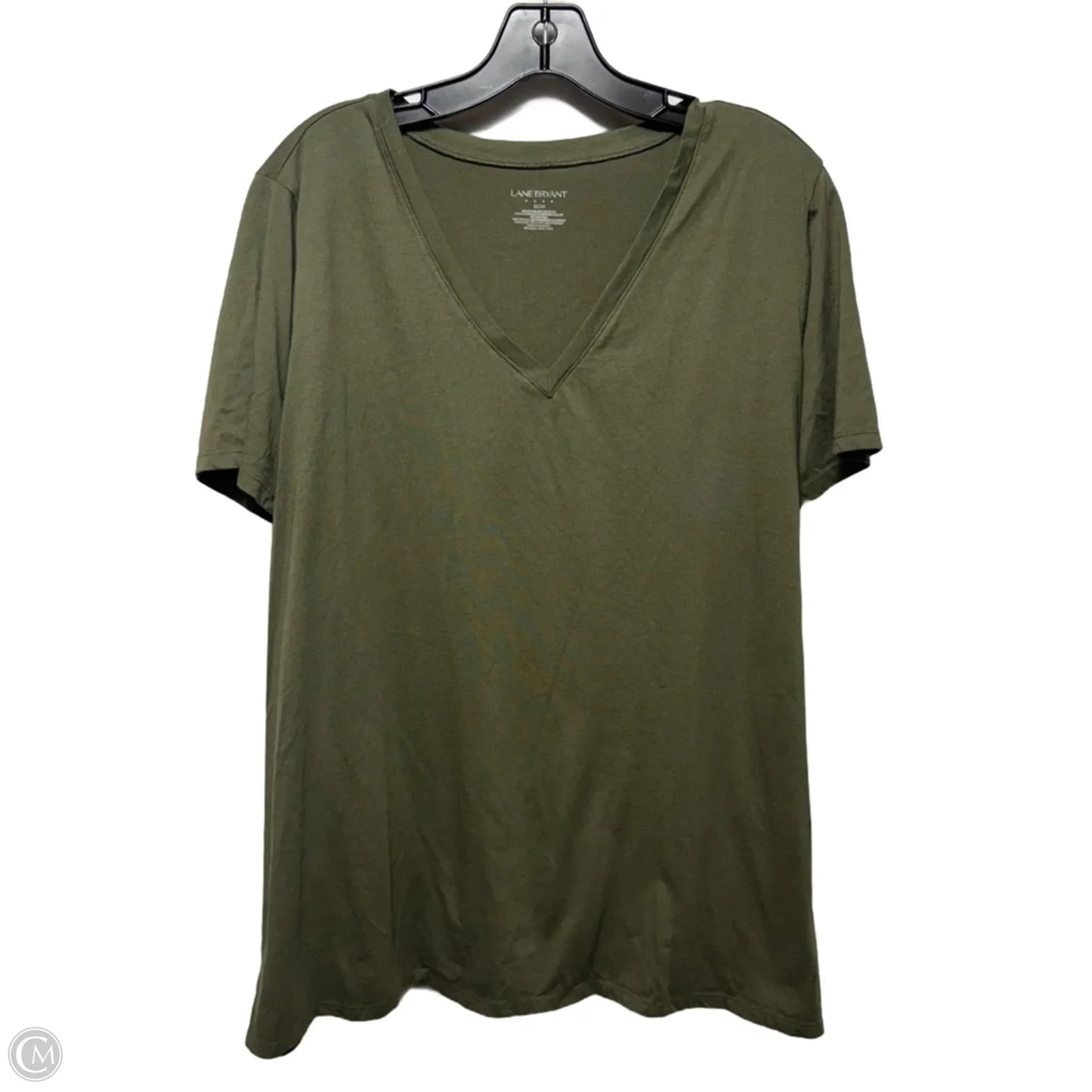 Top Short Sleeve Basic By Lane Bryant In Green, Size: 2x