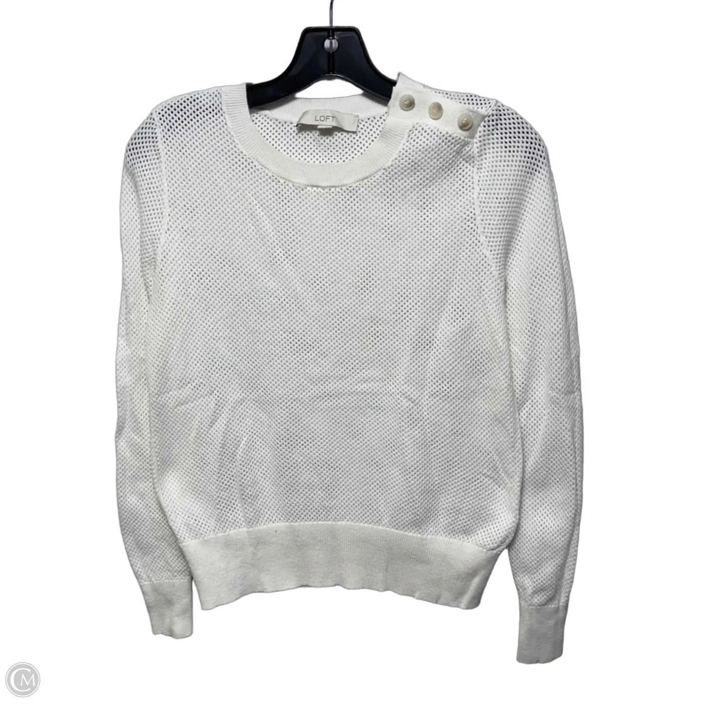 Sweater By Loft In White, Size: XS