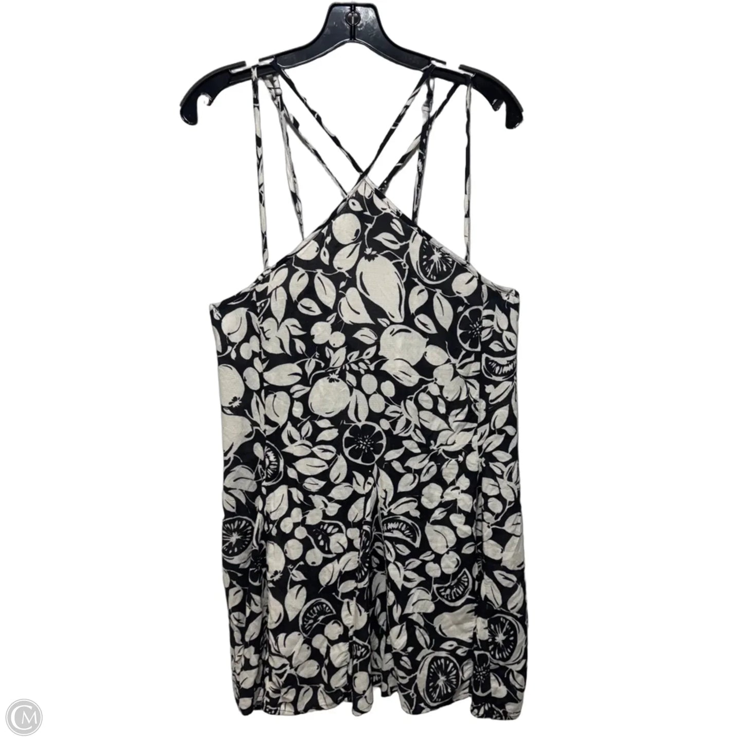 Tunic Sleeveless By Anthropologie In Black & Cream, Size: S