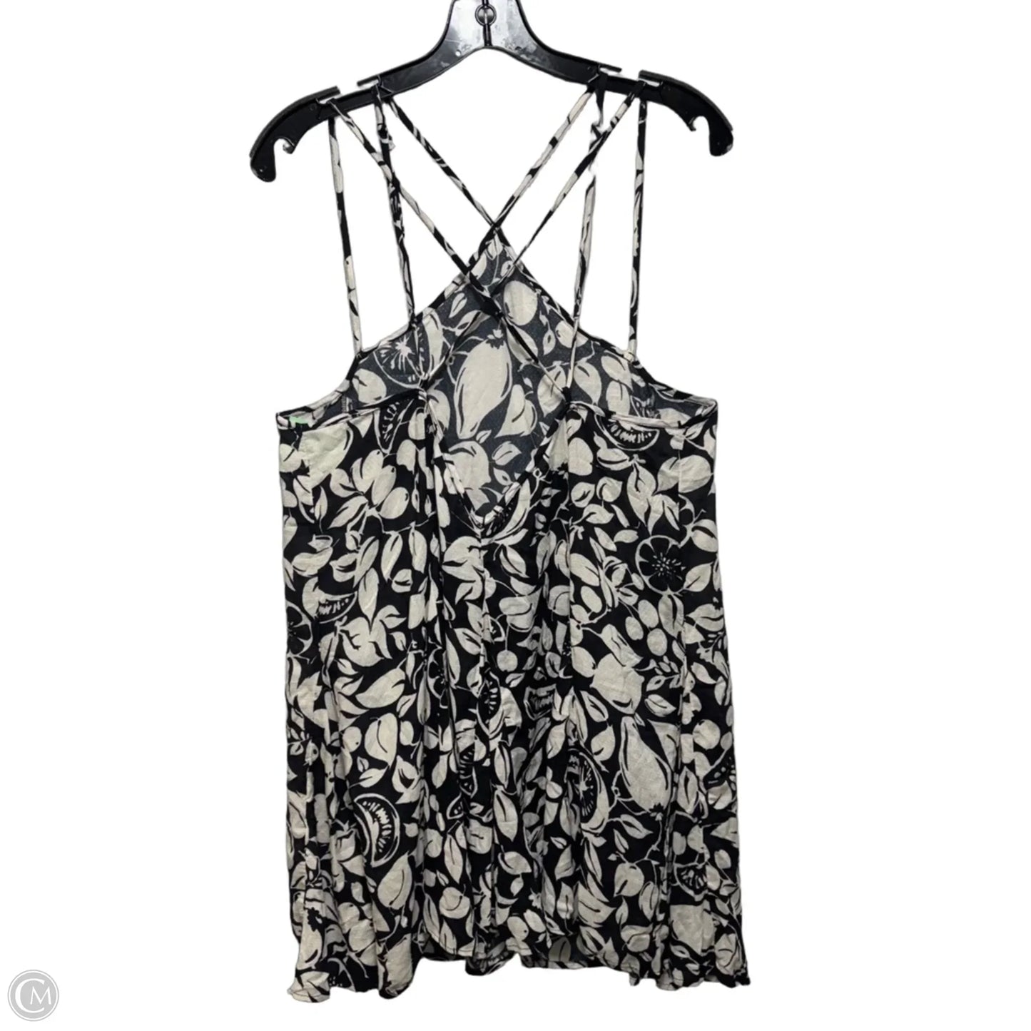 Tunic Sleeveless By Anthropologie In Black & Cream, Size: S