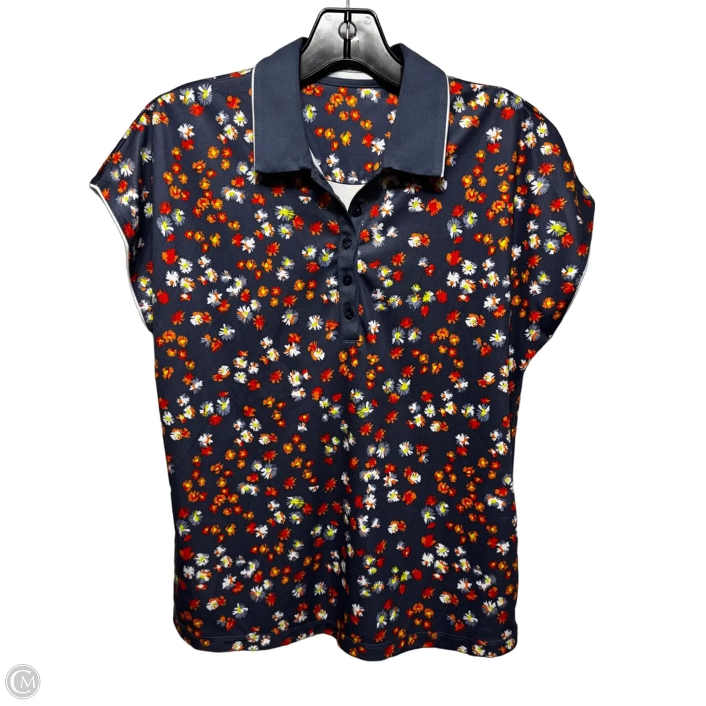 Athletic Top Short Sleeve By Callaway In Floral Print, Size: S