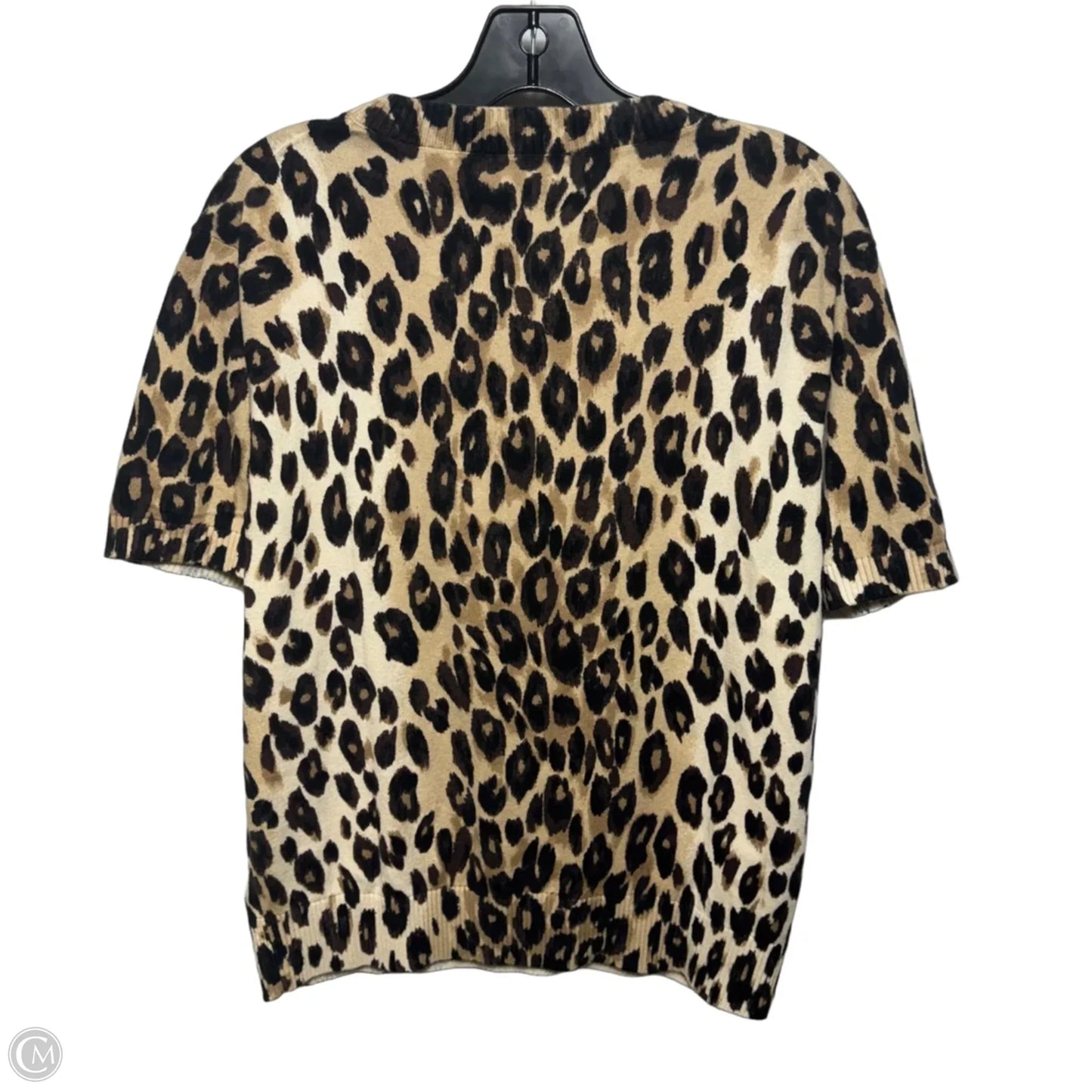 Sweater Short Sleeve By Ann Taylor In Animal Print, Size: Xl