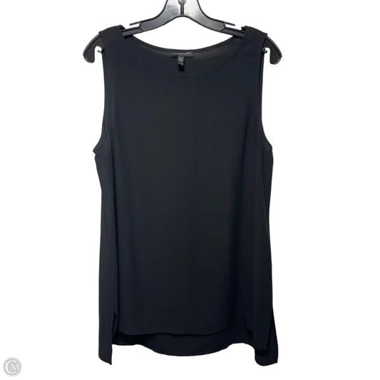 Silk Top Sleeveless By Eileen Fisher In Black, Size: Lp
