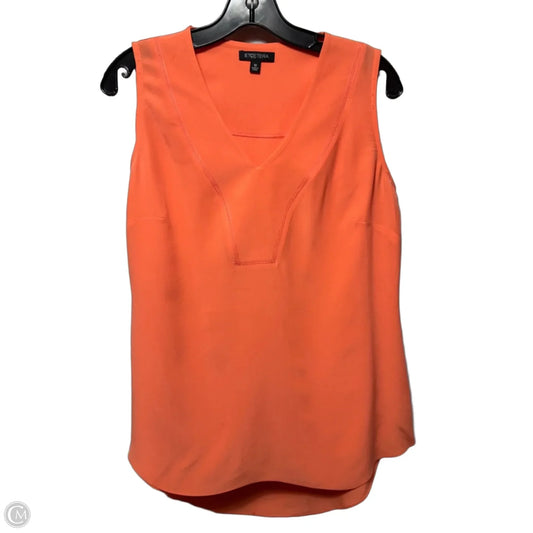 Silk Top Sleeveless By Etcetra In Orange, Size: 10