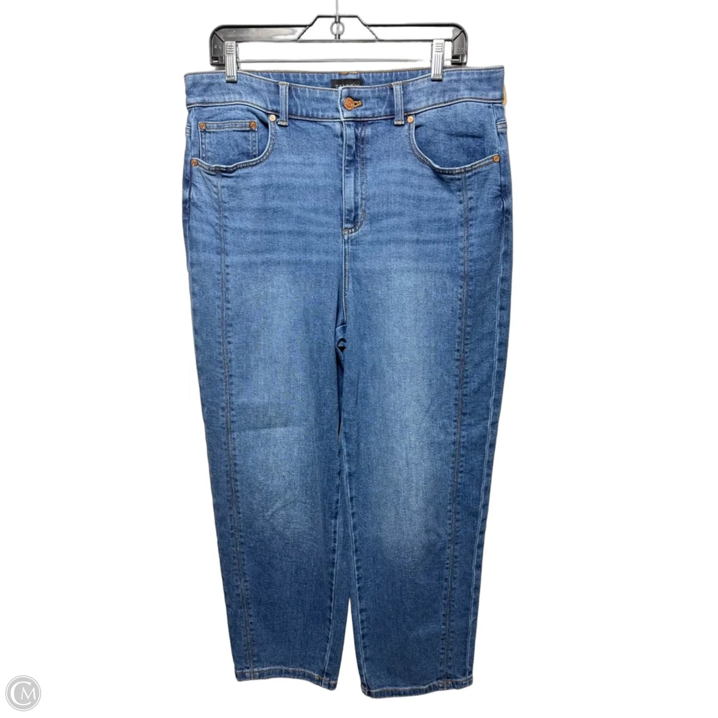 Relaxed Barrel Jeans By Talbots In Blue Denim, Size: 12