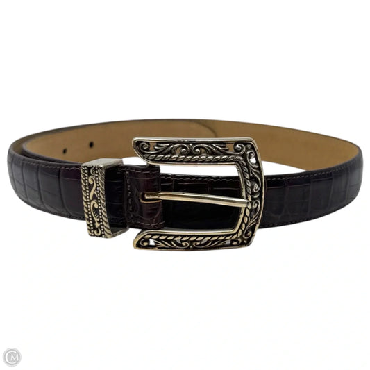 Croc Belt Leather By Brighton, Size: Medium