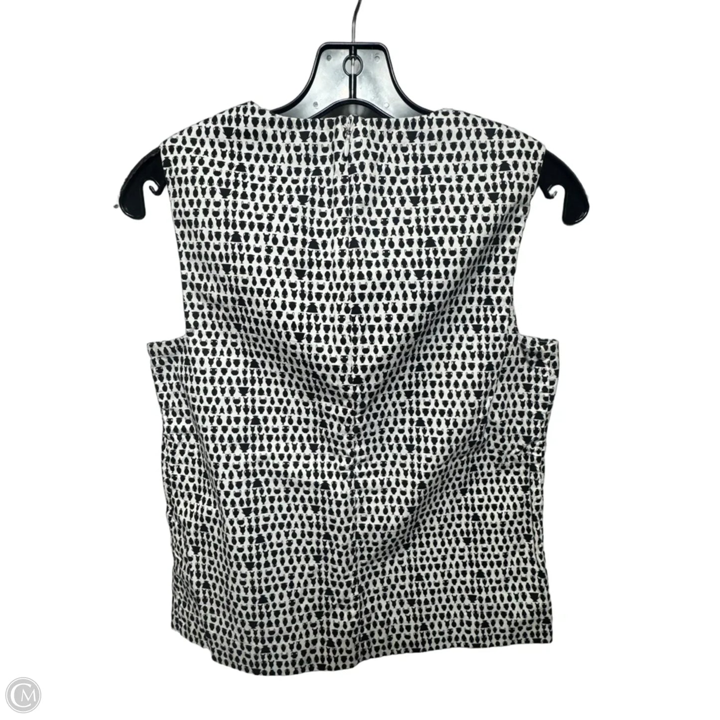 Jar Printed Blouse Sleeveless Designer By Kate Spade Saturday In Black & White, Size: Xs