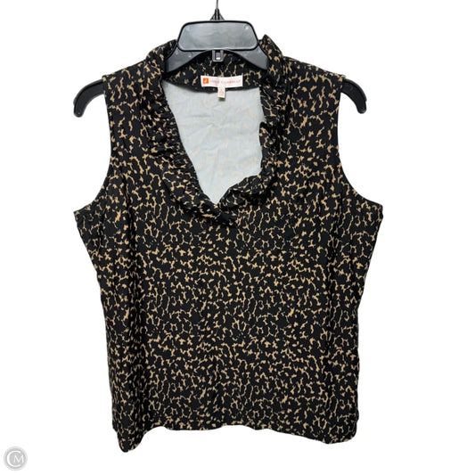 Top Sleeveless By Jude Connally In Black & Tan, Size: L