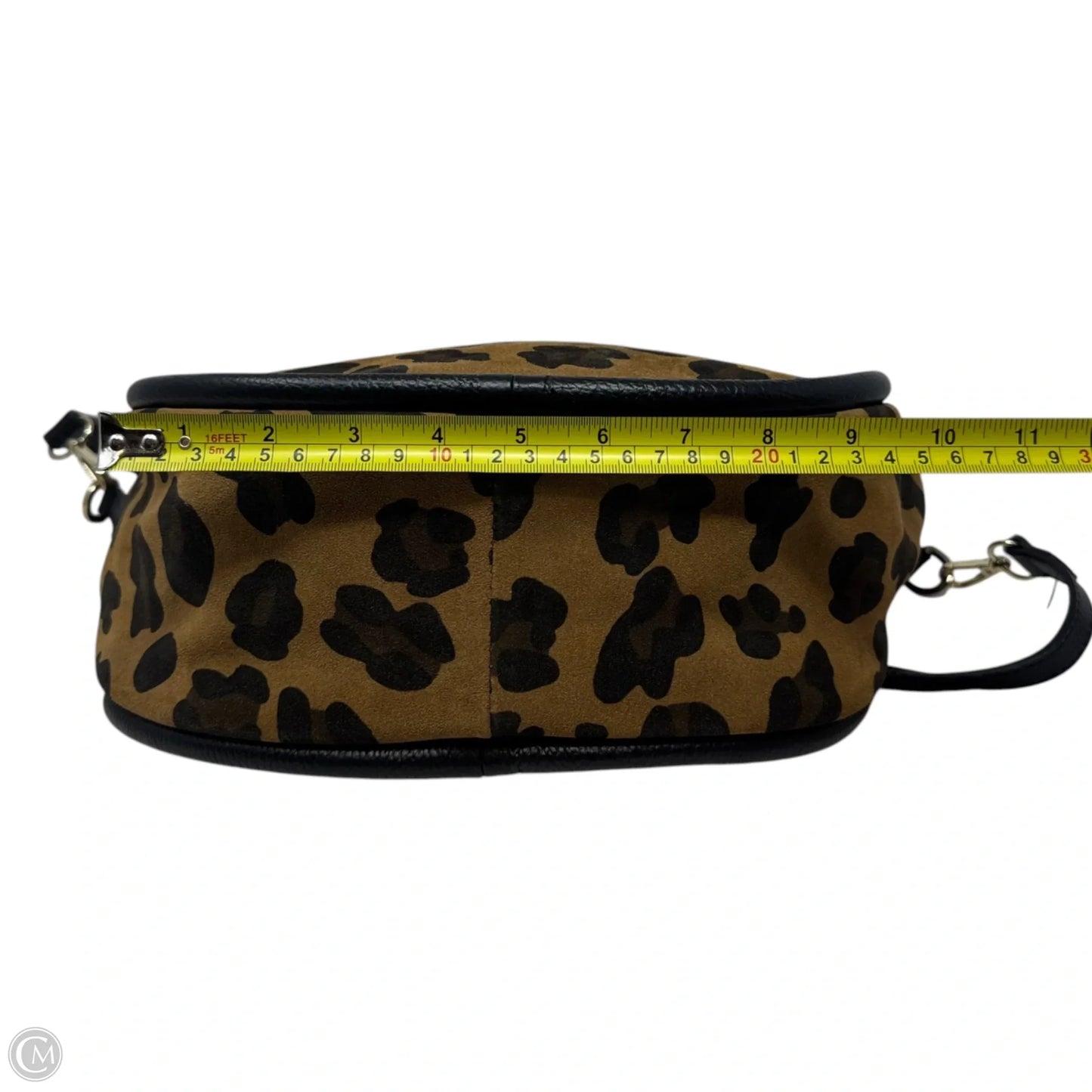 Leopard Satchel Handbag Leather By Cheval, Size: Medium