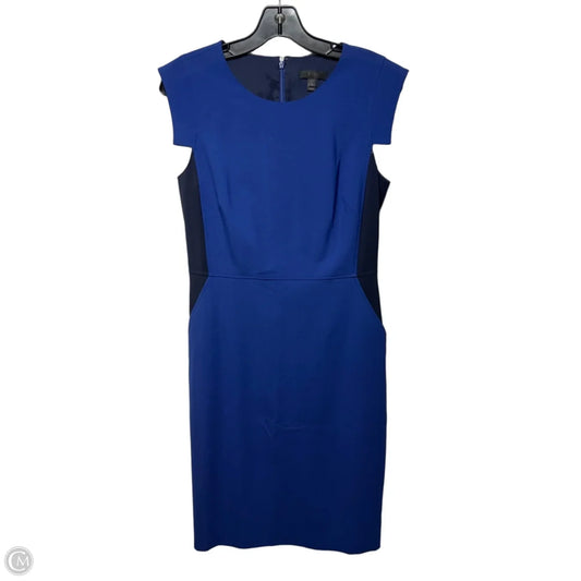Dress Casual Midi By J. Crew In Black & Blue, Size: 8