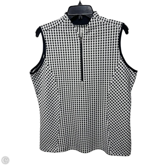 Top Sleeveless By Tail In Black & White, Size: Xl