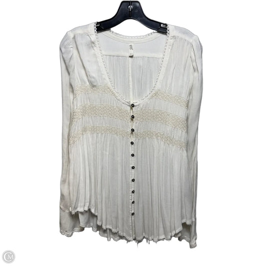 Tunic Long Sleeve By Free People In Cream, Size: M