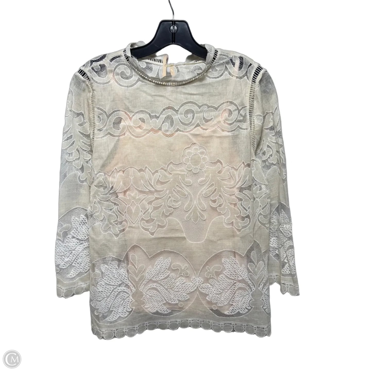 Top Long Sleeve By the impeccable pig In Cream, Size: L