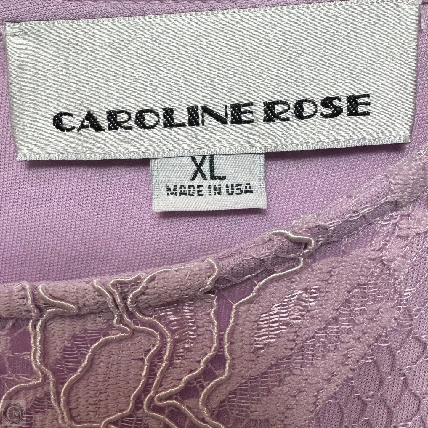 Flora Lace Knit Swing Dress By Caroline Rose In Iced Orchid, Size: XL