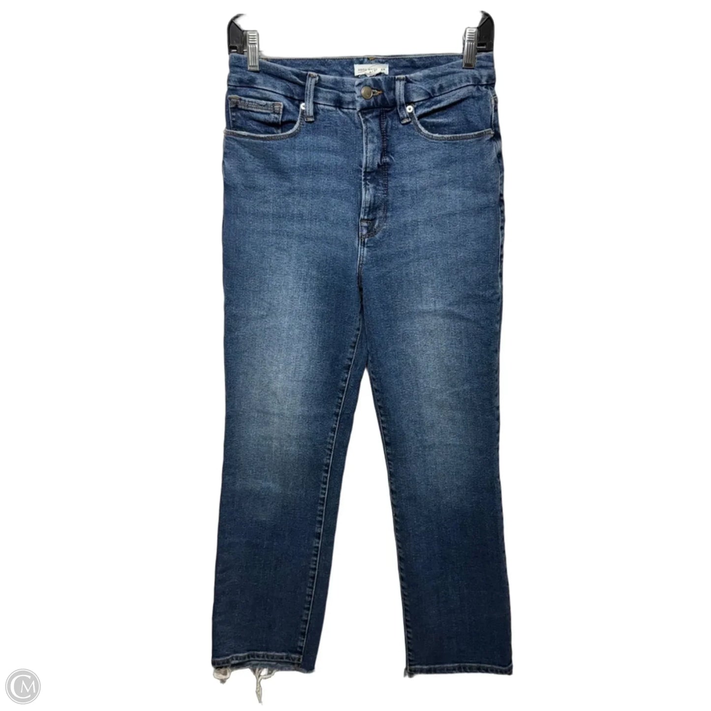 Jeans Straight By Good American In Blue Denim, Size: 4