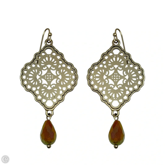 Filigree & Crystal Dangle Earrings