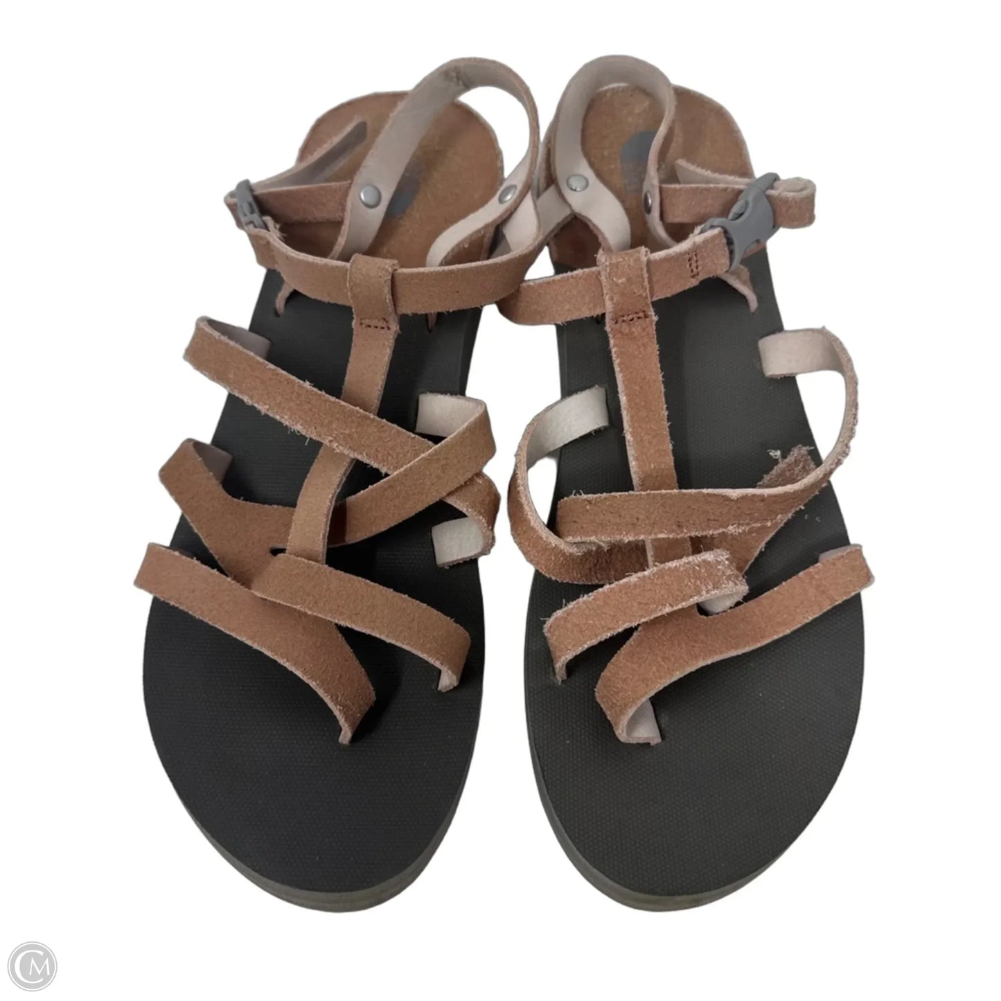Suede Sandals Flats By The North Face In Peach, Size: 8