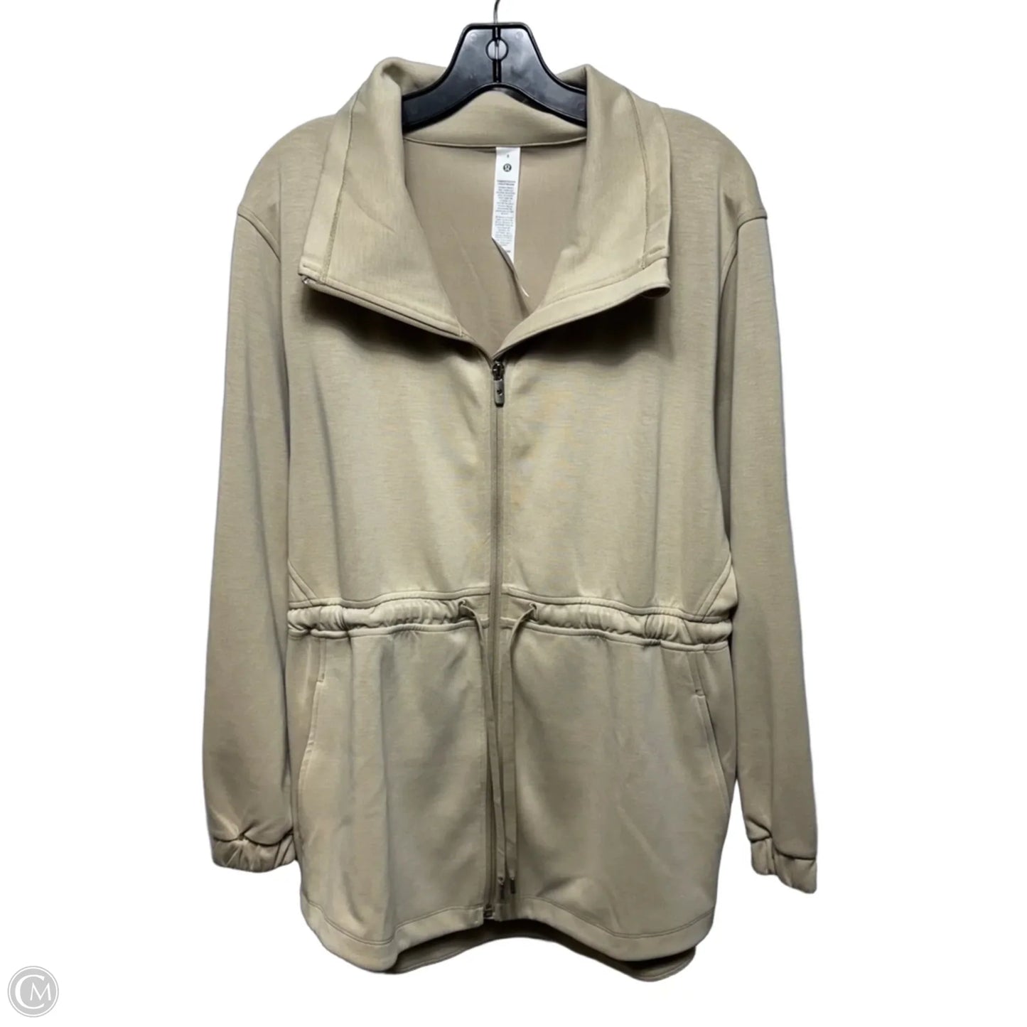 Athletic Jacket By Lululemon In Tan, Size: 8