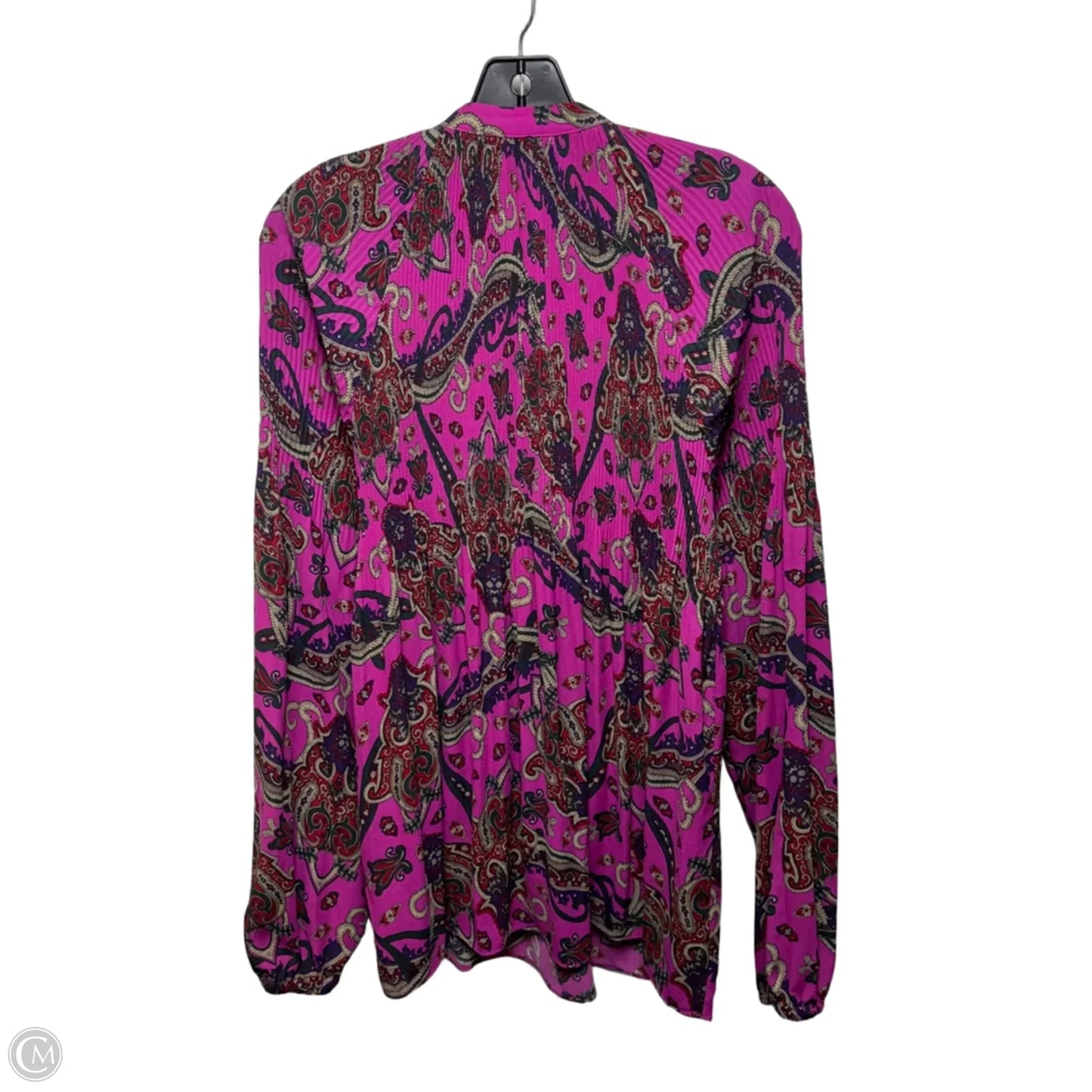 Blouse Long Sleeve By Lauren By Ralph Lauren In Paisley Print, Size: Xl