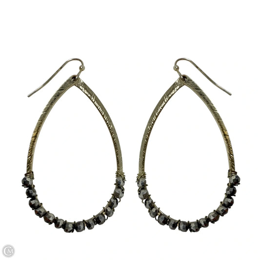 Wire Wrapped Beaded Teardrop Earrings