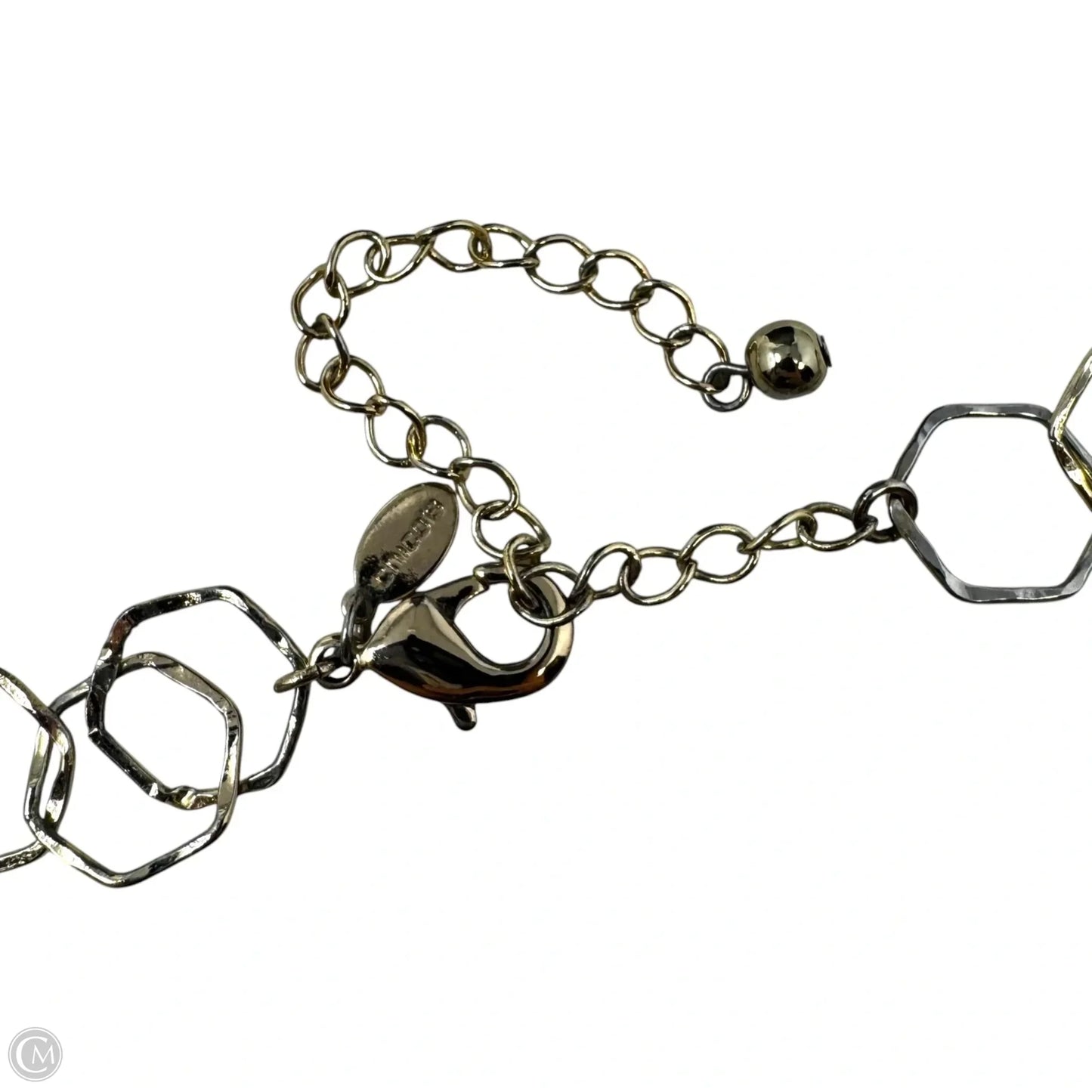 Gold Tone Layered Hexagon Necklace By Chicos