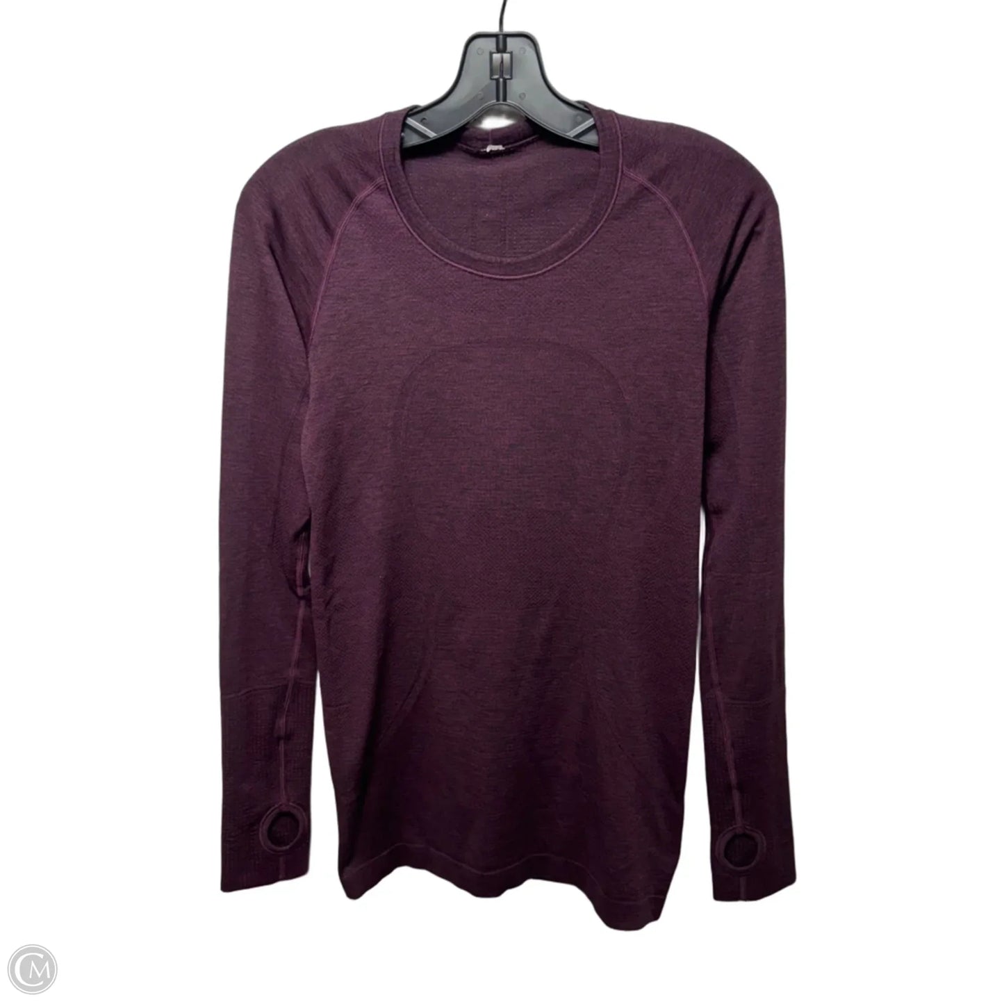 Athletic Top Long Sleeve Crewneck By Lululemon In Maroon, Size: 6