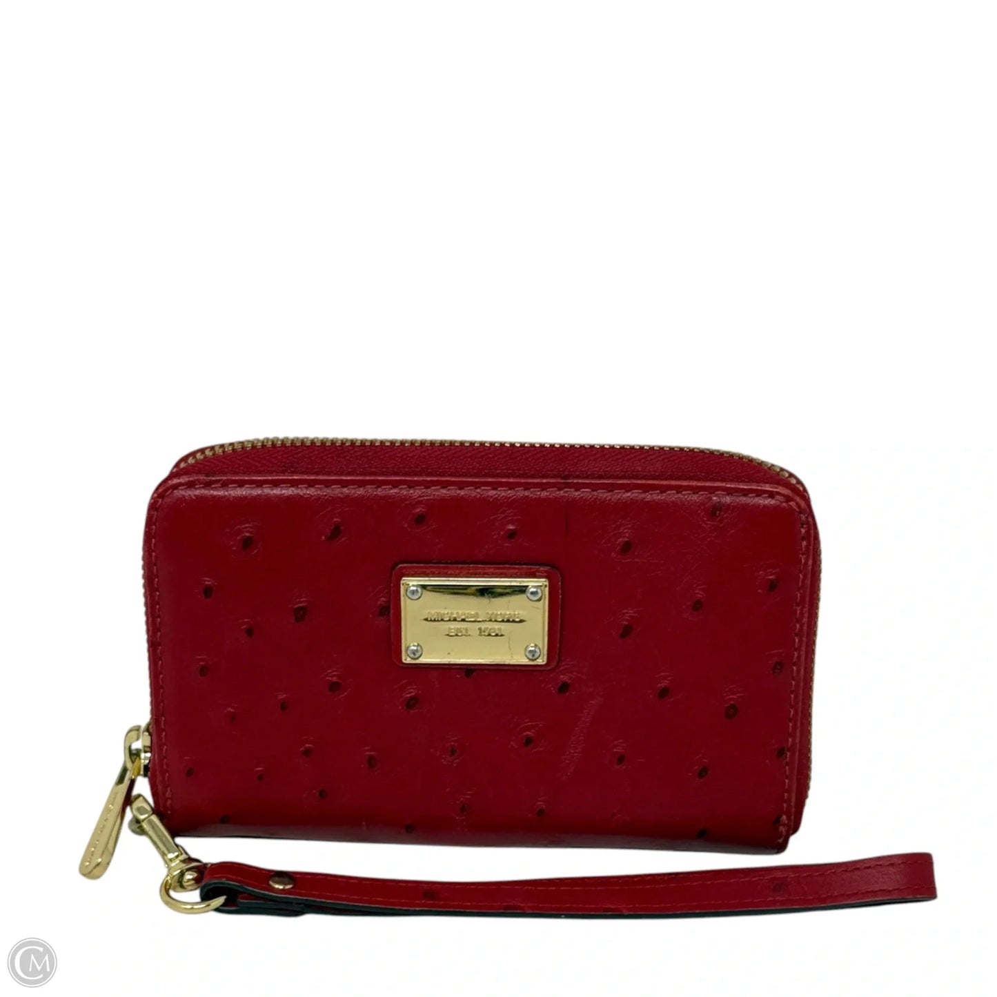 Essential Zip Wallet Wristlet In Ostrich By Michael By Michael Kors, Size: Small