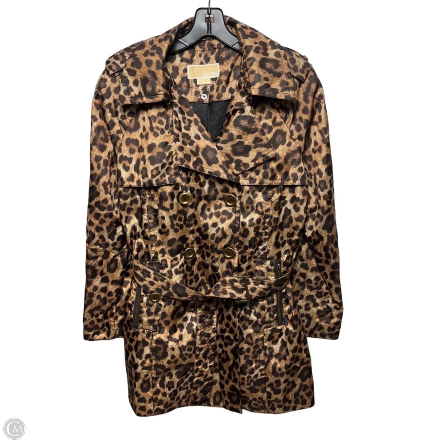Coat Trench Coat By Michael By Michael Kors In Animal Print, Size: M