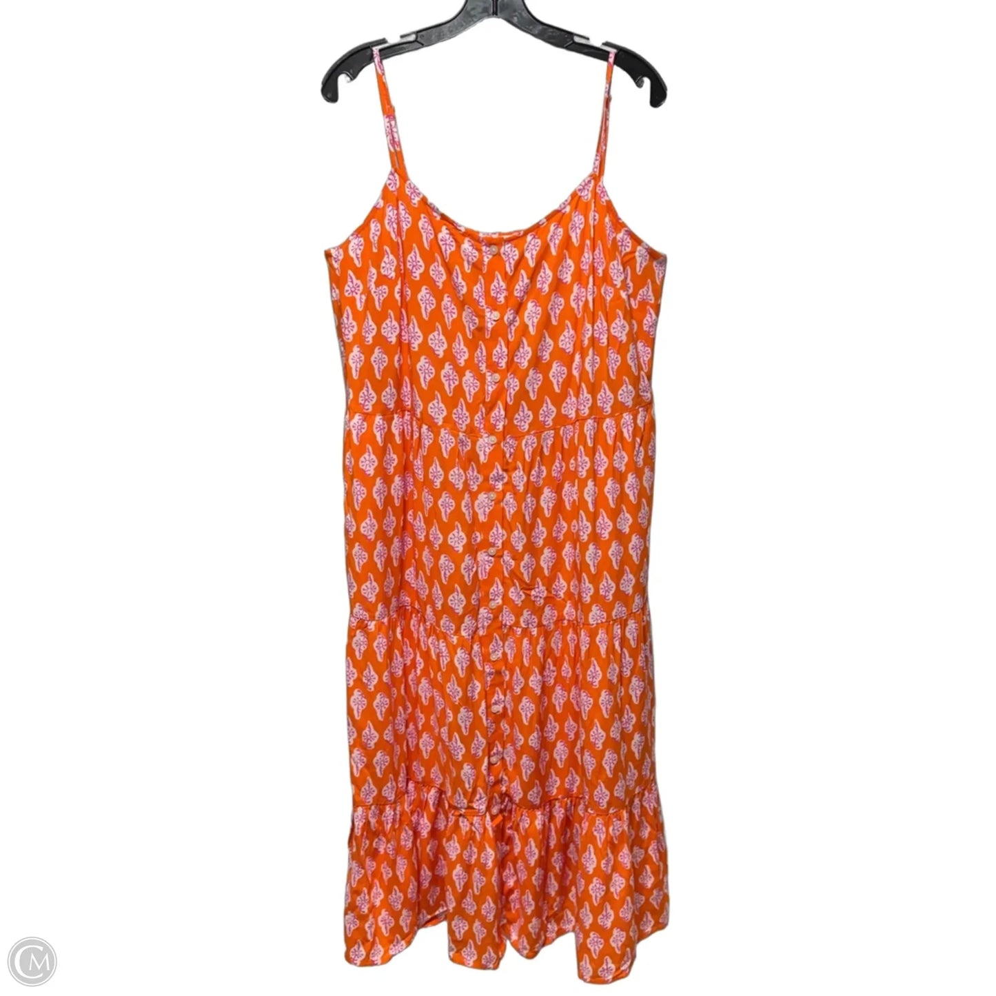 Dress Casual Midi By J. Crew In Orange, Size: 16